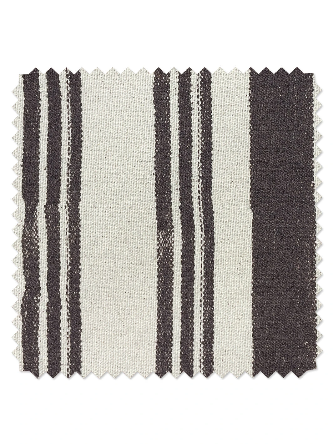 'Fabric By The Yard - Painted Stripes - Chocolate On Raw Canvas 2 'Fabric By The Yard - Painted Stripes - Chocolate On Raw Canvas