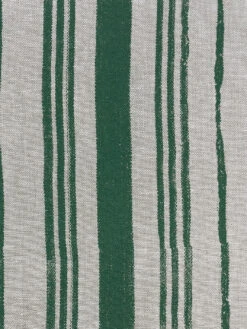 'Fabric By The Yard - Painted Stripes - Green On Flax Linen -Wallpaper Store Painted Stripes Green on Flax Linen Design