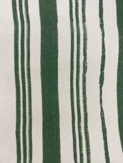 'Fabric By The Yard - Painted Stripes - Green On Flax Linen -Wallpaper Store Painted Stripes Green on Raw Canvas Design 41c0efc9 3cc1 4785 86e6 55091e97f9ec