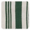 'Fabric By The Yard - Painted Stripes - Green On Raw Canvas 2 'Fabric By The Yard - Painted Stripes - Green On Raw Canvas -Wallpaper Store Painted Stripes Green on Raw Canvas Detail