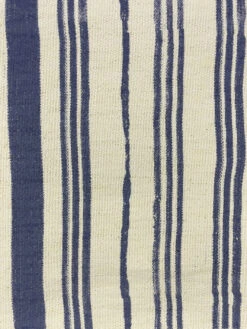 'Fabric By The Yard - Painted Stripes - Navy On California Cotton -Wallpaper Store Painted Stripes Navy CA Cotton Design
