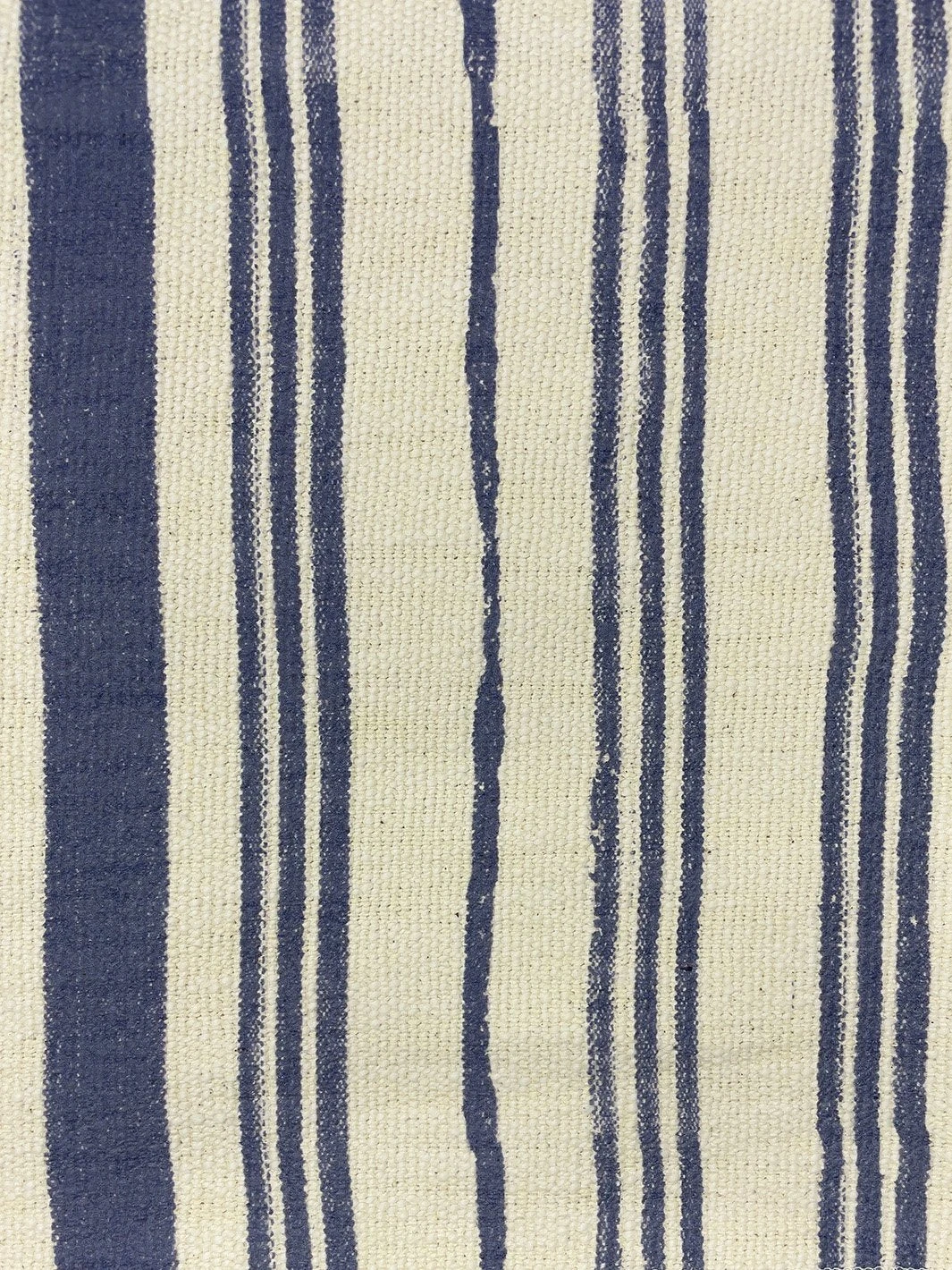 'Fabric By The Yard - Painted Stripes - Navy On Flax Linen 7 'Fabric By The Yard - Painted Stripes - Navy On Flax Linen - Image 5