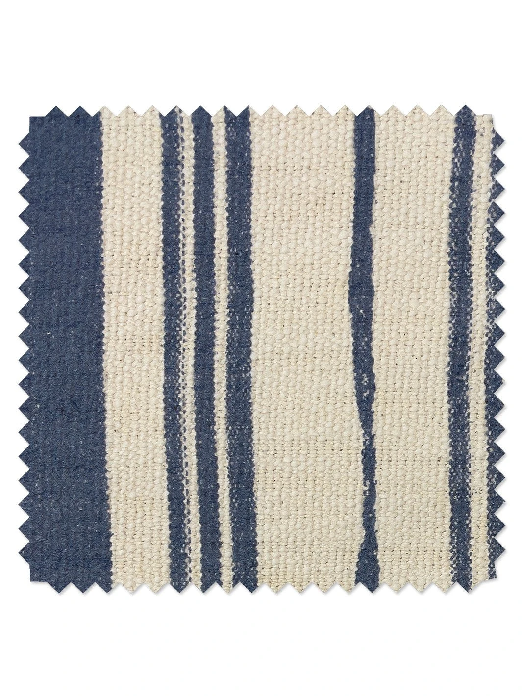 'Fabric By The Yard - Painted Stripes - Navy On Flax Linen 5 'Fabric By The Yard - Painted Stripes - Navy On Flax Linen - Image 3
