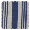 'Fabric By The Yard - Painted Stripes - Navy On Flax Linen -Wallpaper Store Painted Stripes Navy Flax Linen Detail