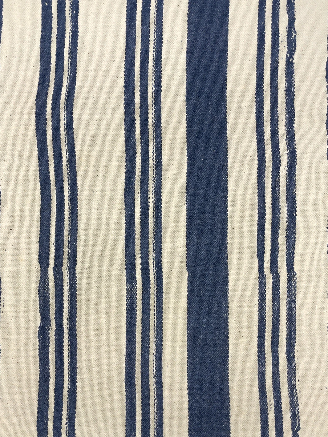 'Fabric By The Yard - Painted Stripes - Navy On Flax Linen 8 'Fabric By The Yard - Painted Stripes - Navy On Flax Linen - Image 6