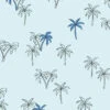 'Palms' Wallpaper By Tea Collection - Cerulean -Wallpaper Store Palms Cerulean design