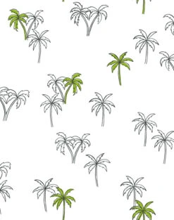 'Palms' Wallpaper By Tea Collection - Lime