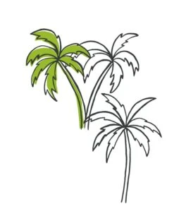 'Palms' Wallpaper By Tea Collection - Lime -Wallpaper Store Palms Lime detail