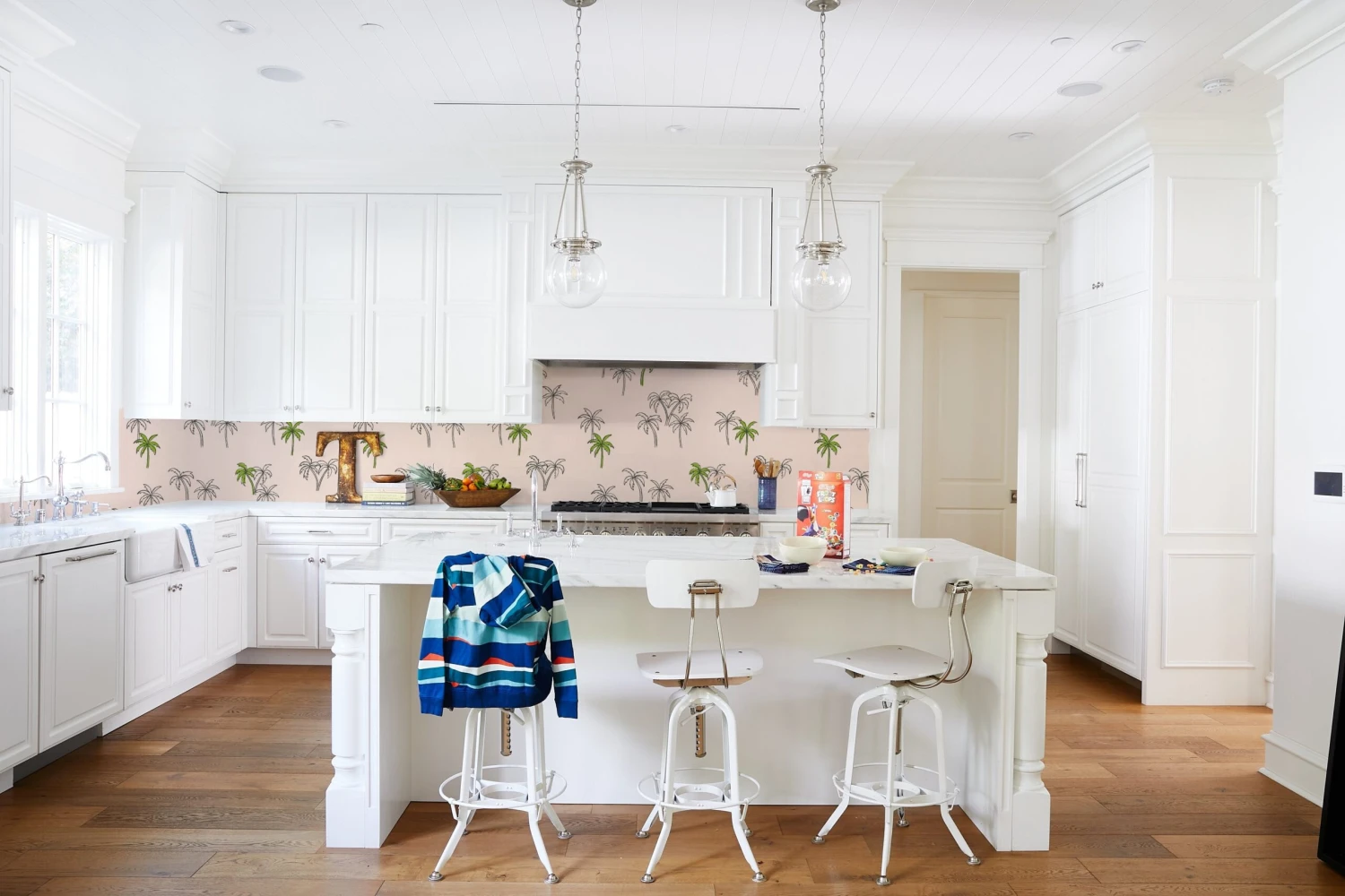 'Palms' Wallpaper By Tea Collection - Peach 4 'Palms' Wallpaper By Tea Collection - Peach - Image 2