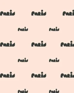 'Paris Graphic' Wallpaper By Clare V. - Peach
