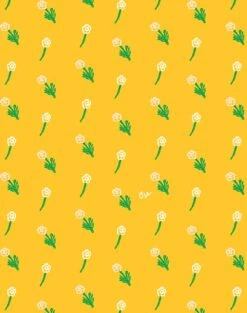 'Petite Fleur' Wallpaper By Clare V. - Marigold -Wallpaper Store Petite Fleur by Clare V Marigold detail