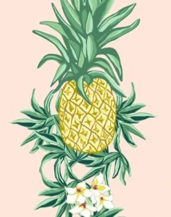 'Pineapple Express' Wallpaper By Nathan Turner - Peach -Wallpaper Store PineappleExpres peach detail e897b28b 08d0 4371 8498 7d398969379c