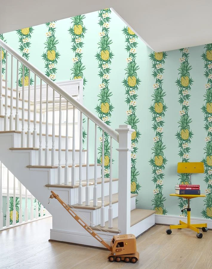 'Pineapple Express' Wallpaper By Nathan Turner - Robins Egg 4 'Pineapple Express' Wallpaper By Nathan Turner - Robins Egg - Image 2