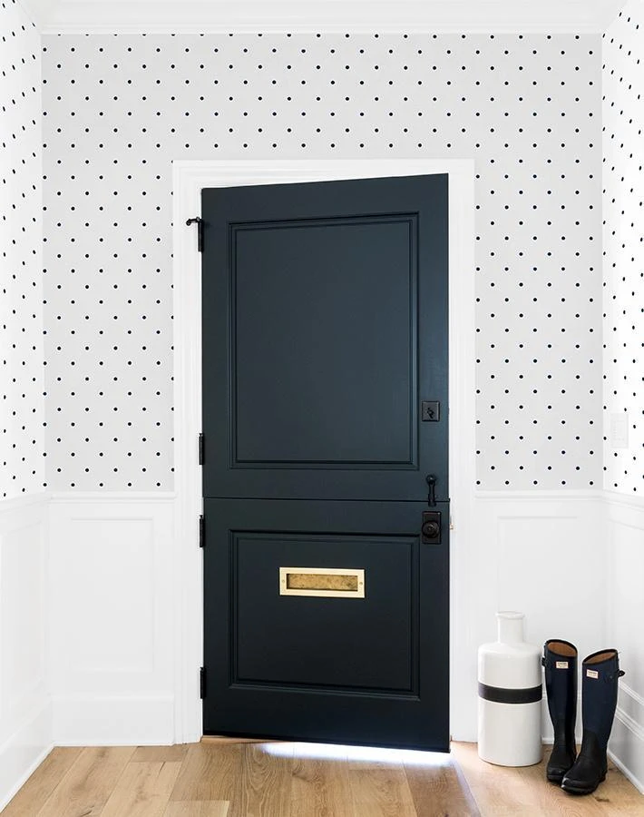 'Polka Dot' Wallpaper By Sugar Paper - Navy On White 4 'Polka Dot' Wallpaper By Sugar Paper - Navy On White - Image 2