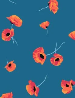'Poppy' Wallpaper By Nathan Turner - Cadet -Wallpaper Store Poppy Cadet P DT ea7bfde3 3421 4157 bb63 8b14278afc77