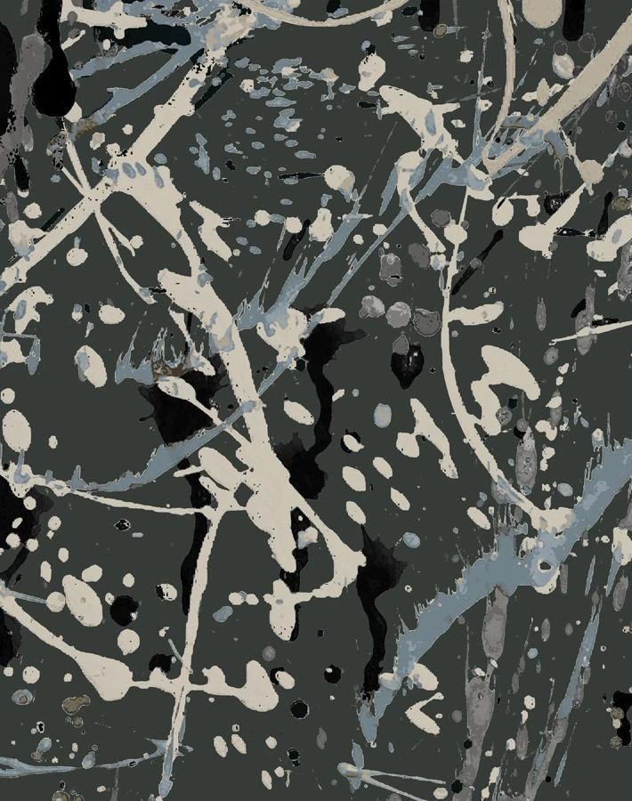 'Pratt Paint' Wallpaper By Chris Benz - Charcoal 5 'Pratt Paint' Wallpaper By Chris Benz - Charcoal - Image 3