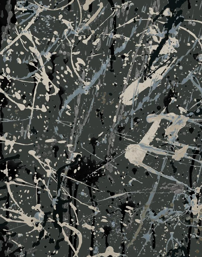 'Pratt Paint' Wallpaper By Chris Benz - Charcoal 3 'Pratt Paint' Wallpaper By Chris Benz - Charcoal