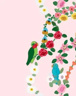 'Rainbow Garden Stripe' Wallpaper By Carly Beck - Piggy Bank