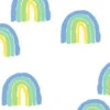 'Rainbows' Wallpaper By Tea Collection - Green -Wallpaper Store Rainbows Green design