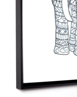 'Raja The Black Elephant' Mirrored Art By Artshoppe -Wallpaper Store Raja the Black Elephant Detail