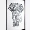 'Raja The Black Elephant' Mirrored Art By Artshoppe -Wallpaper Store Raja the Black Elephant Mirror