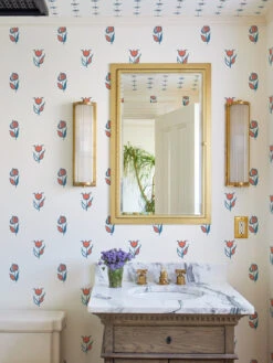 'Rita's Flowers' Wallpaper By Lingua Franca - Lapis Watermelon