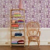 'Rita's Kitchen' Wallpaper By Lingua Franca - Maroon Lilac -Wallpaper Store Ritas Kitchen MaroonLilac RS