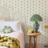 'Rita's Stars' Wallpaper By Lingua Franca - Green Gold -Wallpaper Store Ritas Stars GreenGold RS