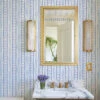 'Rita's Stripes' Wallpaper By Lingua Franca - Lavender Blue