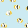'Rosa Fish' Wallpaper By Tea Collection - Sky
