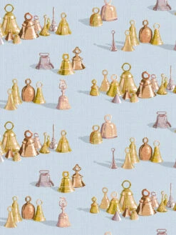 'All The Bells' Wallpaper By Sarah Jessica Parker - Misty Blue