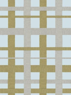 'Crosstown Plaid' Wallpaper By Sarah Jessica Parker - Olive On Silver