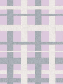 'Crosstown Plaid' Wallpaper By Sarah Jessica Parker - Pearl On Heliotrope