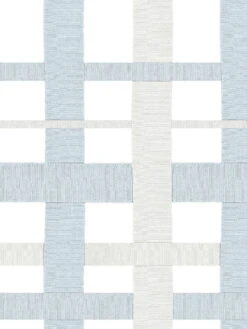 'Crosstown Plaid On White' Wallpaper By Sarah Jessica Parker - Silver Pearl -Wallpaper Store SJP Crosstown Plaid on White Silver Pearl Detail
