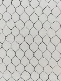 'Evelyn's Chicken Wire' Linen Fabric By Sarah Jessica Parker - Metal On Silver -Wallpaper Store SJP Evelyns Chicken Wire Metal on Silver Linen 382cf9e5 2929 45aa 9dca 21c62d09d7d2