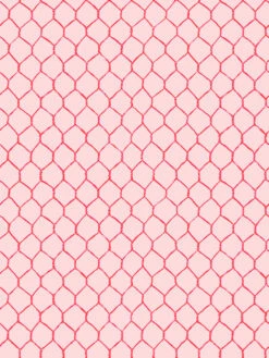 'Evelyn's Chicken Wire' Wallpaper By Sarah Jessica Parker - Punch On Pink