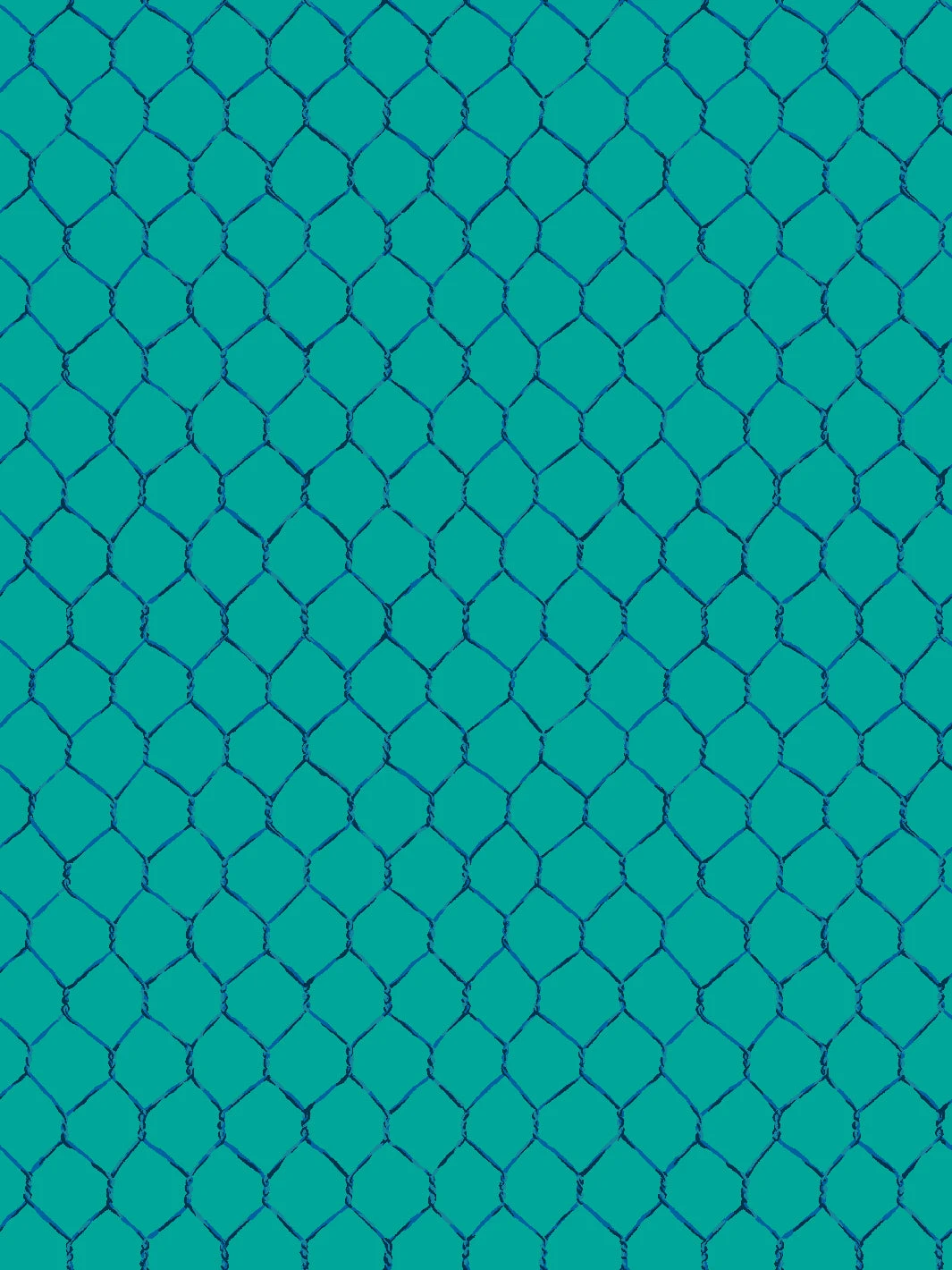 'Evelyn's Chicken Wire' Wallpaper By Sarah Jessica Parker - Sapphire On Teal 3 'Evelyn's Chicken Wire' Wallpaper By Sarah Jessica Parker - Sapphire On Teal