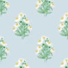 'Fleur De Camomille' Wallpaper By Sarah Jessica Parker - Misty Blue 1 'Fleur De Camomille' Wallpaper By Sarah Jessica Parker - Misty Blue -Wallpaper Store SJP Fleur de Camomille Misty Blue Design