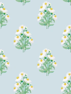 'Fleur De Camomille' Wallpaper By Sarah Jessica Parker - Misty Blue