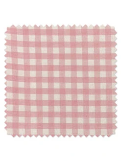 'Pixie Gingham' Linen Fabric By Sarah Jessica Parker - Pink