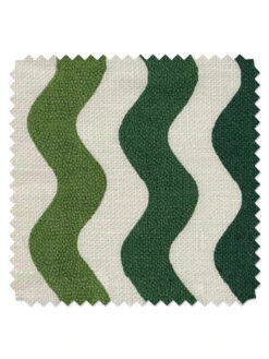 'Ric-Rac Bands' Linen Fabric By Sarah Jessica Parker - Greens