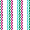 'Ric-Rac Bands' Wallpaper By Sarah Jessica Parker - Emerald Capri Raspberry -Wallpaper Store SJP Ric Rac Waves Emerald Capri Raspberry Design