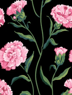 'Townhouse' Wallpaper By Sarah Jessica Parker - Blush On Black -Wallpaper Store SJP Townhouse Blush on Black Detail