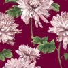 'Mums For Marion' Wallpaper By Sarah Jessica Parker - Claret -Wallpaper Store SJPxWS Mums for Marion Claret Design