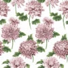 'Mums For Marion Small' Wallpaper By Sarah Jessica Parker - Powder -Wallpaper Store SJPxWS Mums for Marion Small Powder Design