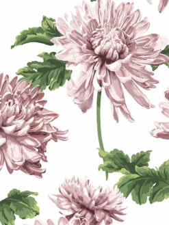'Mums For Marion Small' Wallpaper By Sarah Jessica Parker - Powder -Wallpaper Store SJPxWS Mums for Marion Small Powder Detail