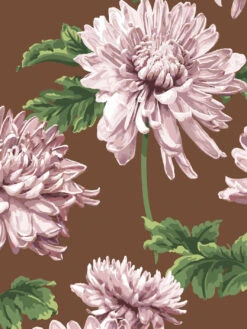 'Mums For Marion Small' Wallpaper By Sarah Jessica Parker - Writing Desk Brown -Wallpaper Store SJPxWS Mums for Marion Small Writing Desk Brown Detail