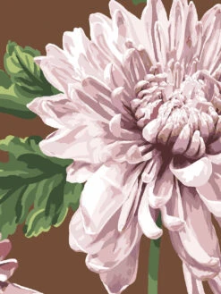 'Mums For Marion' Wallpaper By Sarah Jessica Parker - Writing Desk Brown -Wallpaper Store SJPxWS Mums for Marion Writing Desk Brown Detail