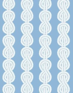 'Sailor Knot' Wallpaper By Wallshoppe - Denim