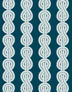 'Sailor Knot' Wallpaper By Wallshoppe - Indigo 9 'Sailor Knot' Wallpaper By Wallshoppe - Indigo -Wallpaper Store SailorKnot forweb indigo 915423f8 d69e 4a89 ba56 0a9b5db51da1